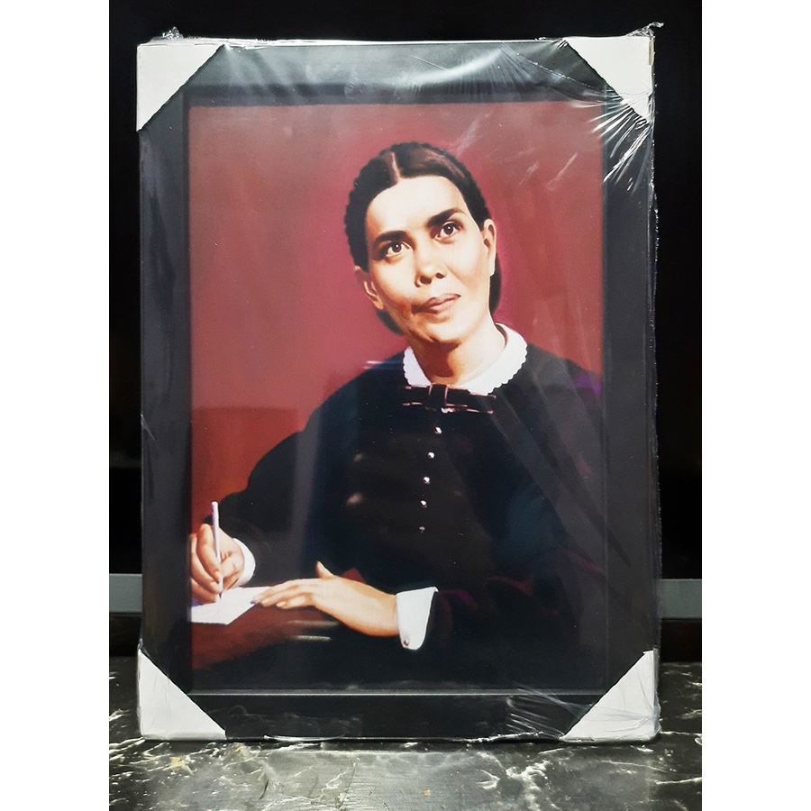 quadro adventista Ellen G. White 33x24cm com vidro Shopee Brasil