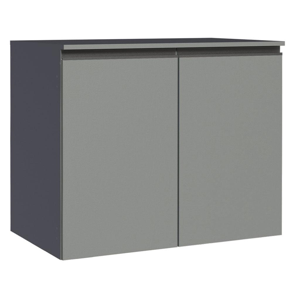 Balcão Armário de Cozinha 80 cm 2 Portas Suspenso Cinza Nice Madesa - Home & Living
