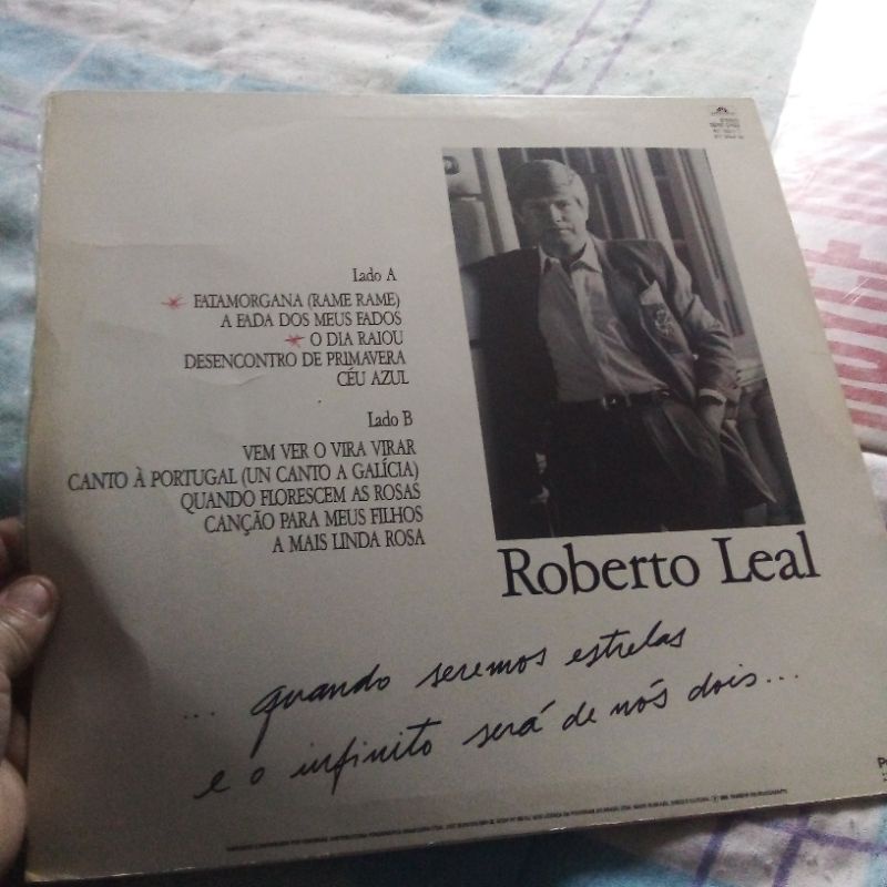 Disco Vinil Roberto Leal A Fada Dos Meus Fados com encarte