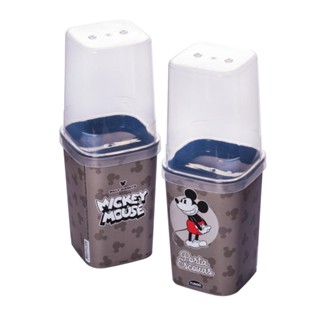 Porta Escovas e Creme Dental de Plástico com Tampa Classic Mickey