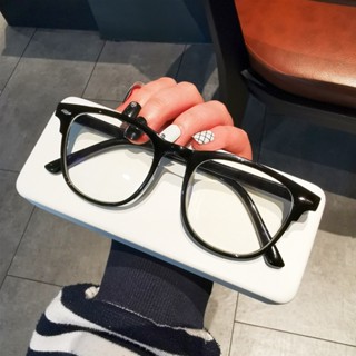 Óculos Quadrados Transparentes Preto À Prova De Radiação Raio Azul