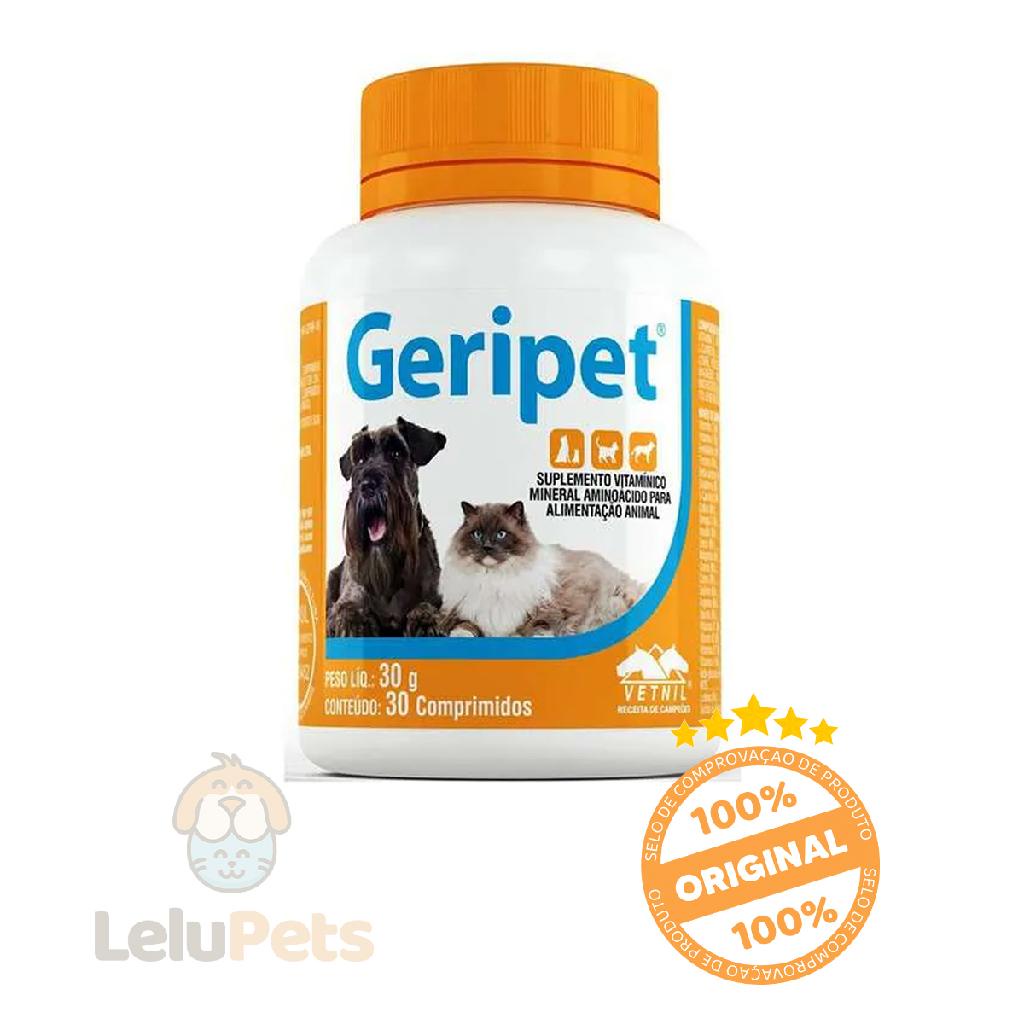 Suplemento Vitamina para Cachorro Gato Idoso Geripet 30 Cp em Oferta na Shopee