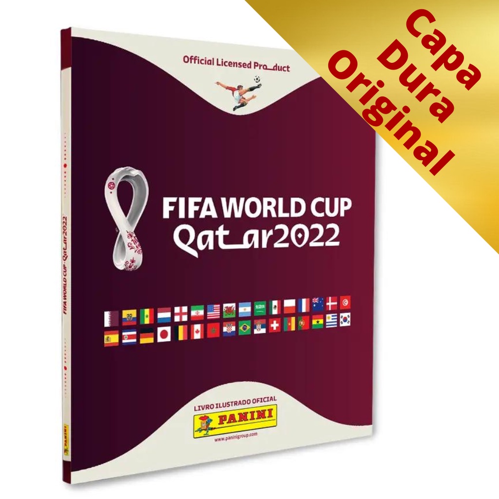 Álbum da Copa Do Mundo Capa Dura Oficial Panini - Copa do Mundo Qatar ...