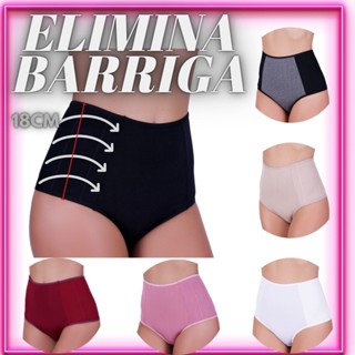 Kit 5 Calcinha Especial Pos Parto Segura Barriga Efeito Cinta Conforto Cintura Alta Anti C...