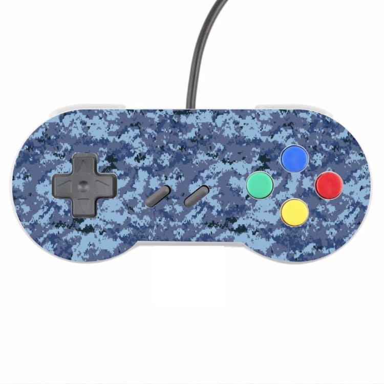 Skin Controle Snes Adesivo Nintendo Skin Pelicula Protetora Camo Digi Ocean Blue