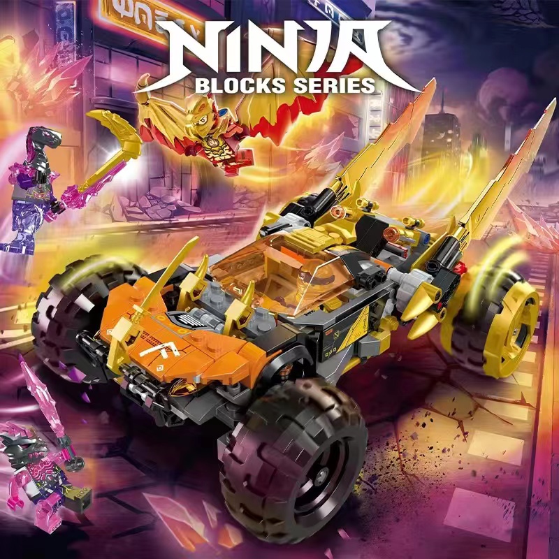 Ninjago Series Carro Dragão do Cole And Robô Samurai X da Nya Brinquedos de blocos de construção