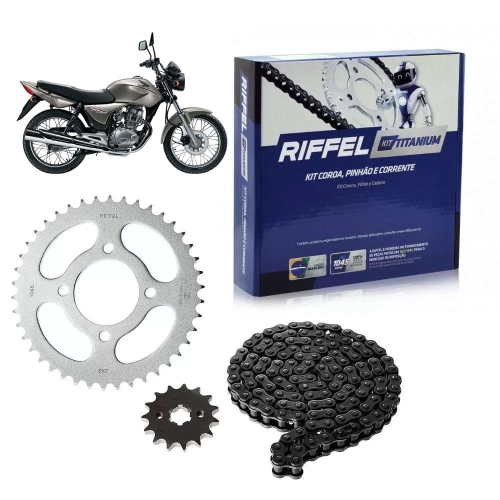 Kit Relação Transmissão Riffel 71827 Honda CG 150 2004-2016