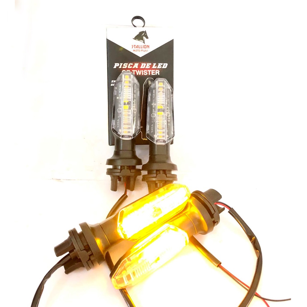 Kit 4 Pisca LED Sequencial Cb Twister Retrovisor Gs 650 F800 Bmw Honda — imagem 2 de 2