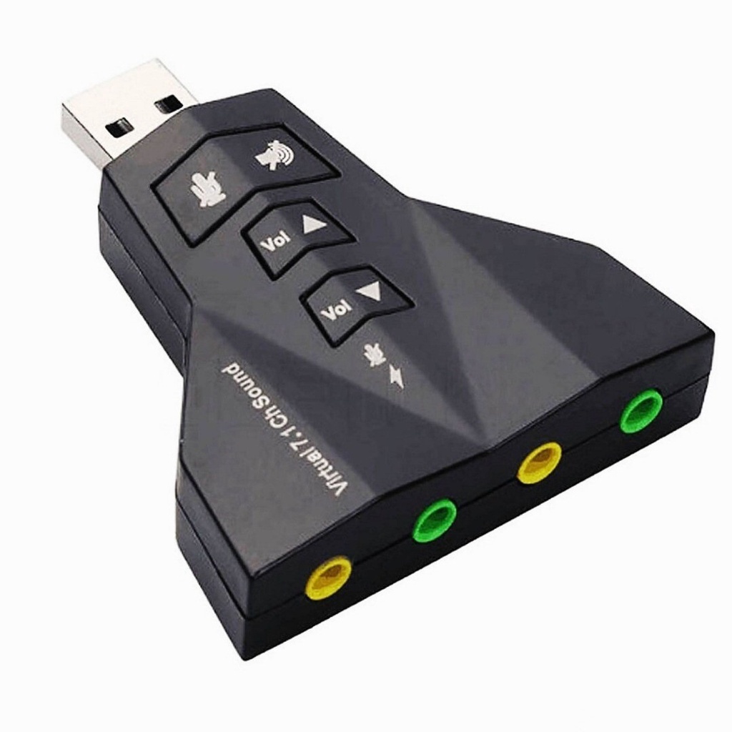 Placa De Som Externo Duplo 7.1 Usb 2.0 3.0