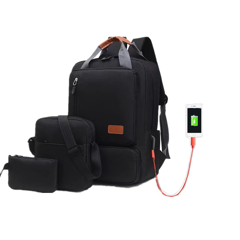 kit 3 Mochila BOLSA Anti Furto Para Notebook Impermeável Escolar FACULDADE COM SAIDA USB