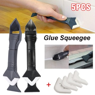 5PCS 3 In1 Raspador De Cola De Vidro Ângulo De Calafetagem Pá De Borracha Multifuncional Silicone Removedor Costura
