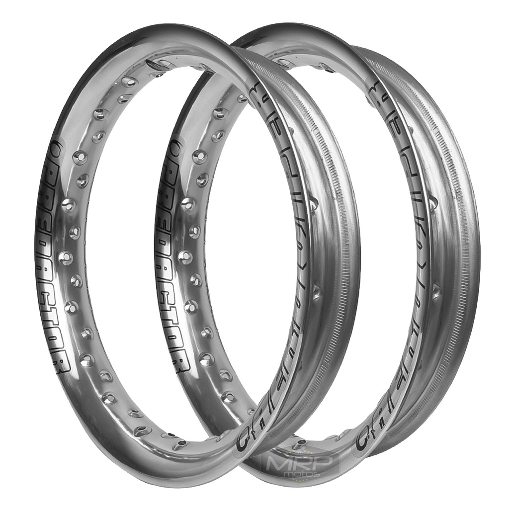 Par Aros em Alumínio Viper Predactor Aero 17x215 Xtz 250 Lander X Motard Xtz 125 X Polido