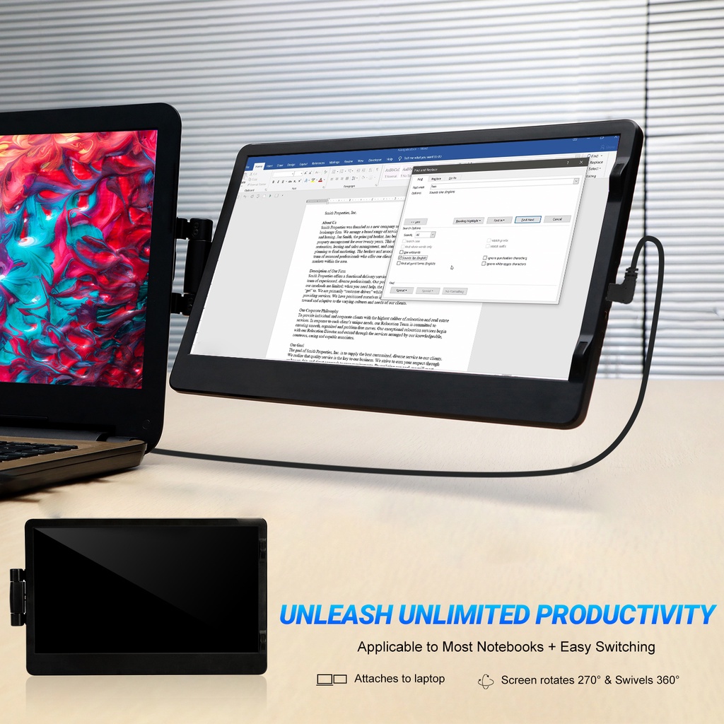 [11,6-Polegadas EM116 Monitor Portátil Painel De Resolução Ultrafino Tela De Extensão Olho De Visão Larga Do Compatível Com HDMI De Computador Para Ensino