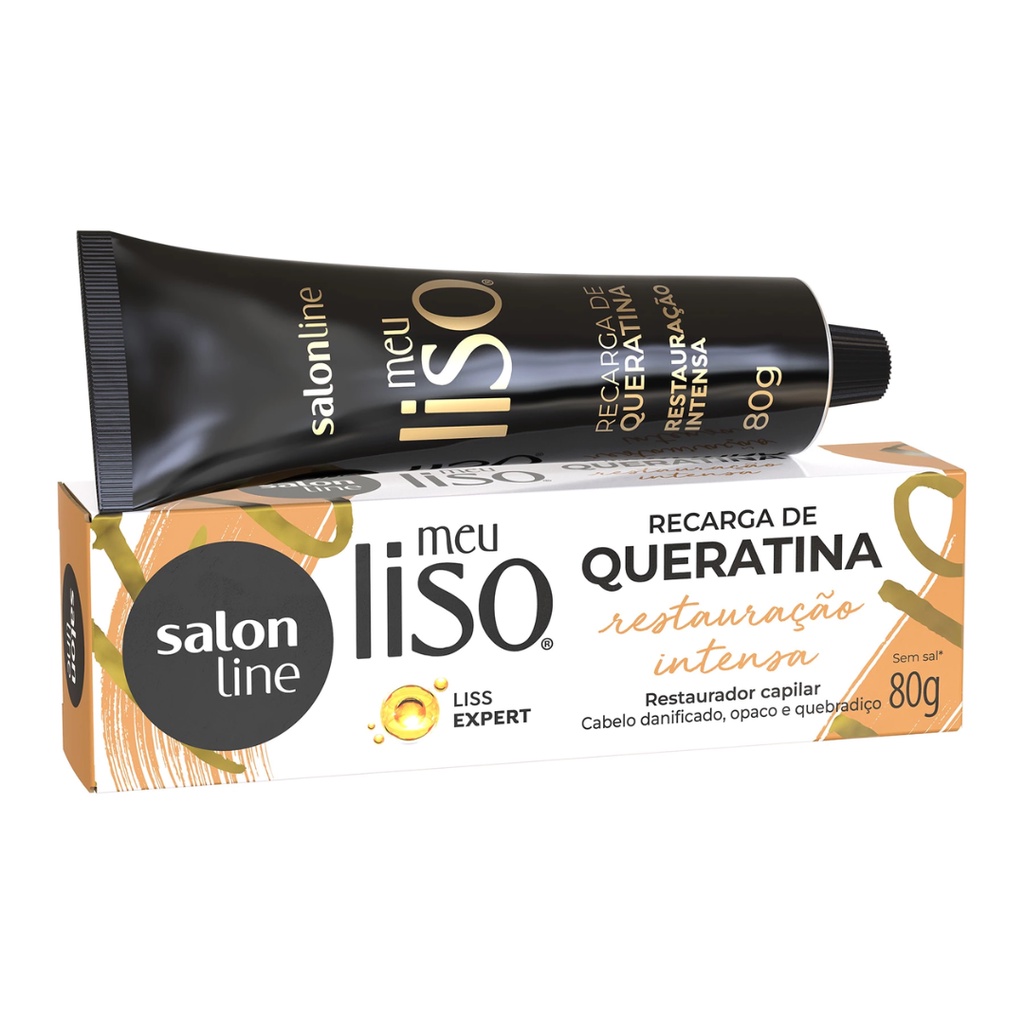 Recarga de Queratina Meu Liso Restauração Intensa 80g Salon Line Restaurador Capilar