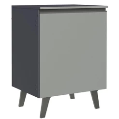 Balcão 60 cm 1 Porta Com Pés Cinza Nice Madesa
