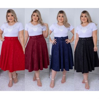 SAIA GODÊ 3D ACOMPANHA CINTO DIVERSAS CORES ,MODA CRISTÃ