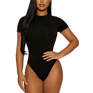 Kit 2 Body Feminino Moda Verão Manga Curta Gola caréca com Fecho