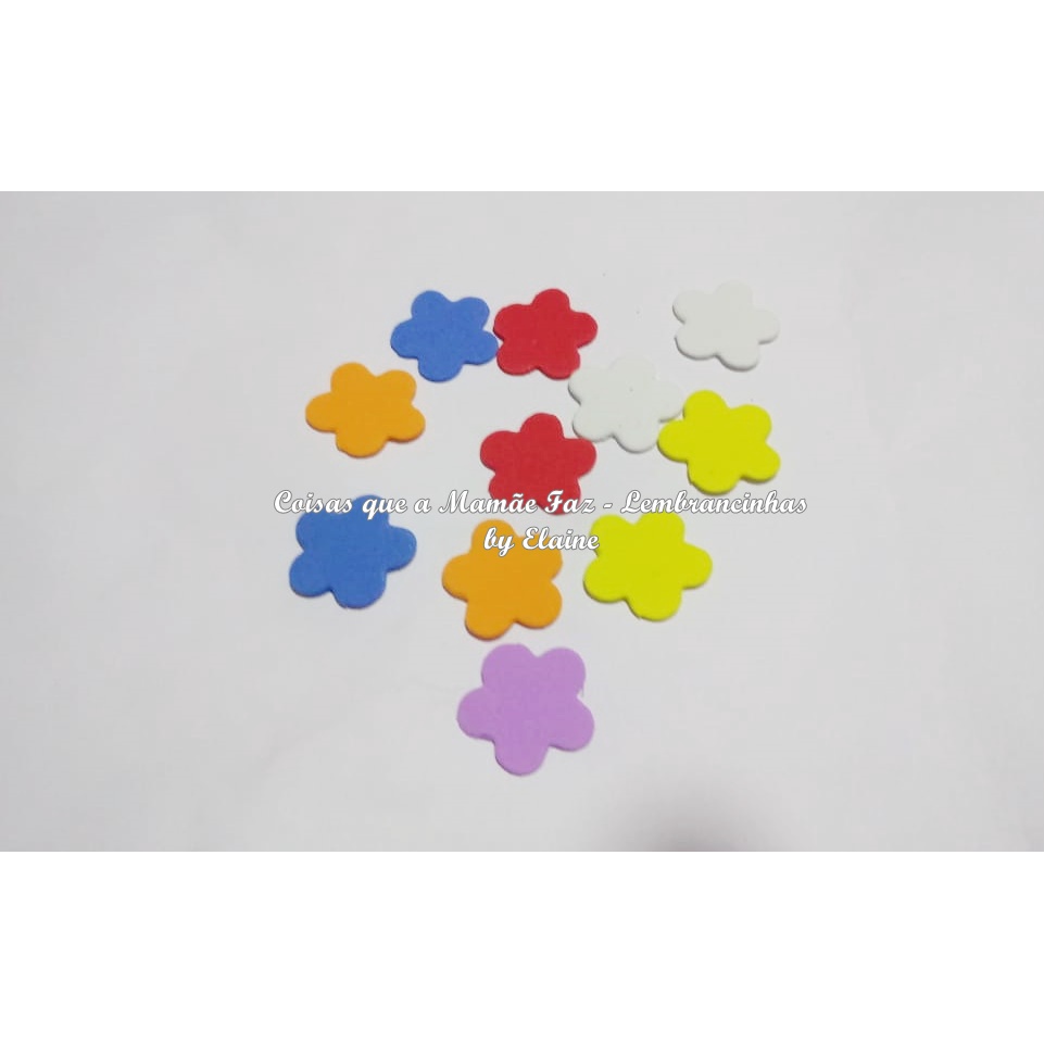 aplique de flor de EVA liso florzinha 3cm decoração painel aniversário jardim sala de aula primavera enfeite kit professora volta às aula jardim encantado móbile lembrancinha trabalho escolar decoração sala de aula