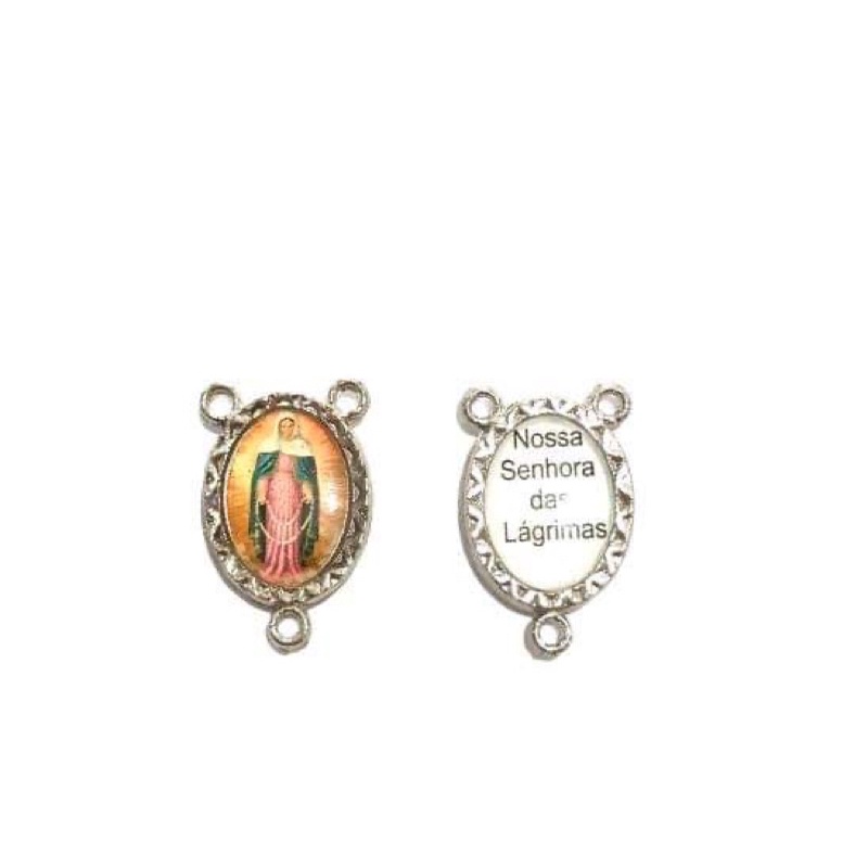 Peças para montagem terços entremeios Nossa senhora das lágrimas  2cm 50peças