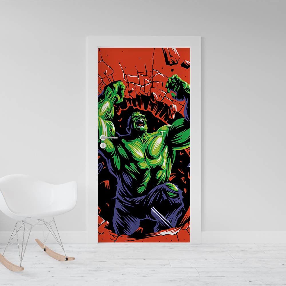 Adesivo para Porta Hulk Esmaga - 5