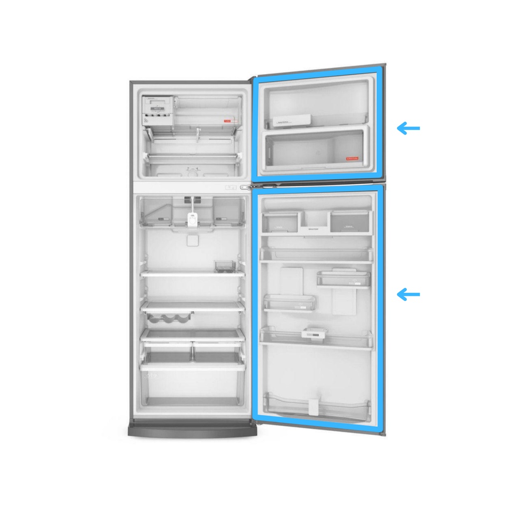 Jogo Borracha Gaxeta Para Geladeira Bosch Kdv47 68x116 68x56