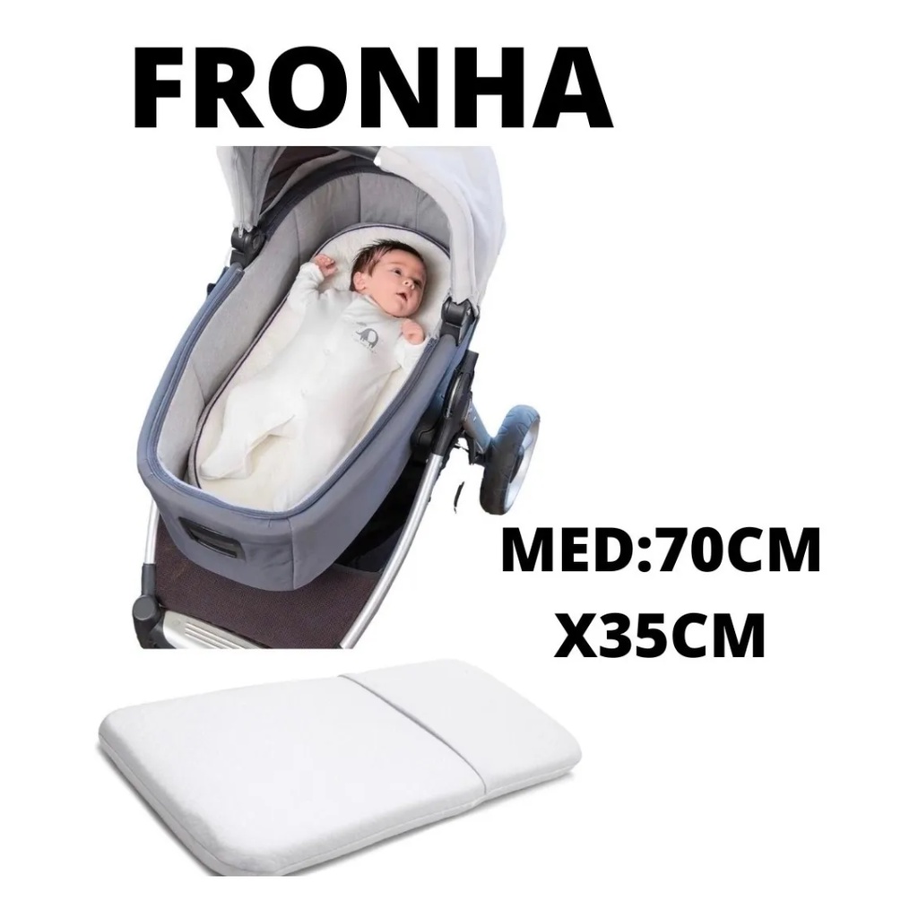 Fronha para Colchonete Moises 100% Algodão medida 70x35x5 - Somente A Capa