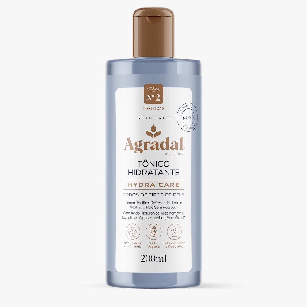 TÔNICO HIDRATANTE- HYDRA CARE- AGRADAL- 200ml