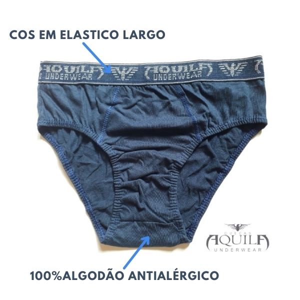 Detalhes do Kit 6 Cuecas GG1 GG2 GG3 Extra G Slip Tradicional Algodão Plus Size XGG