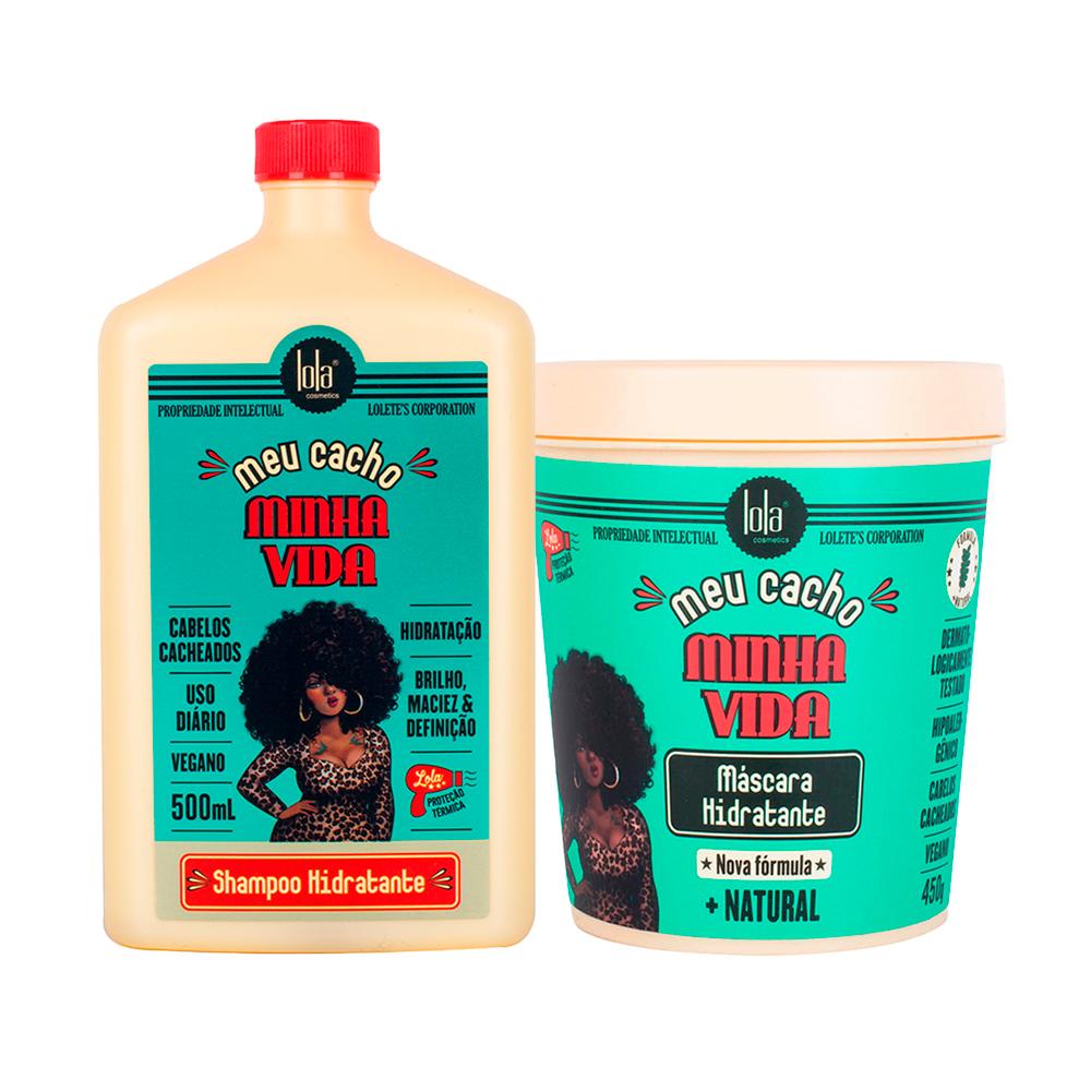 Kit Lola Cosmétics Hidratação Meu Cacho Minha Vida - Shampoo e Máscara de Hidratação