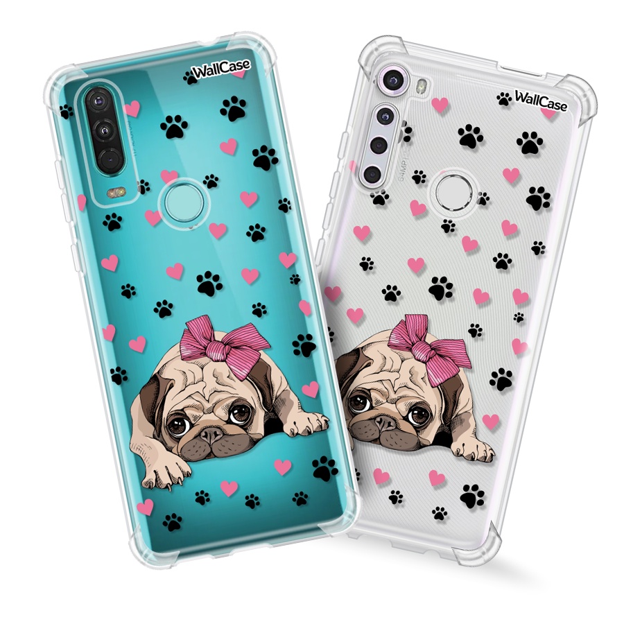 Capinha de Celular Wp35 Pet Dog Pug Feminina Para Moto G9 G10 G22 G30 G31 G41 G52 G60 G62 G71 G75 G100 G200 Edge