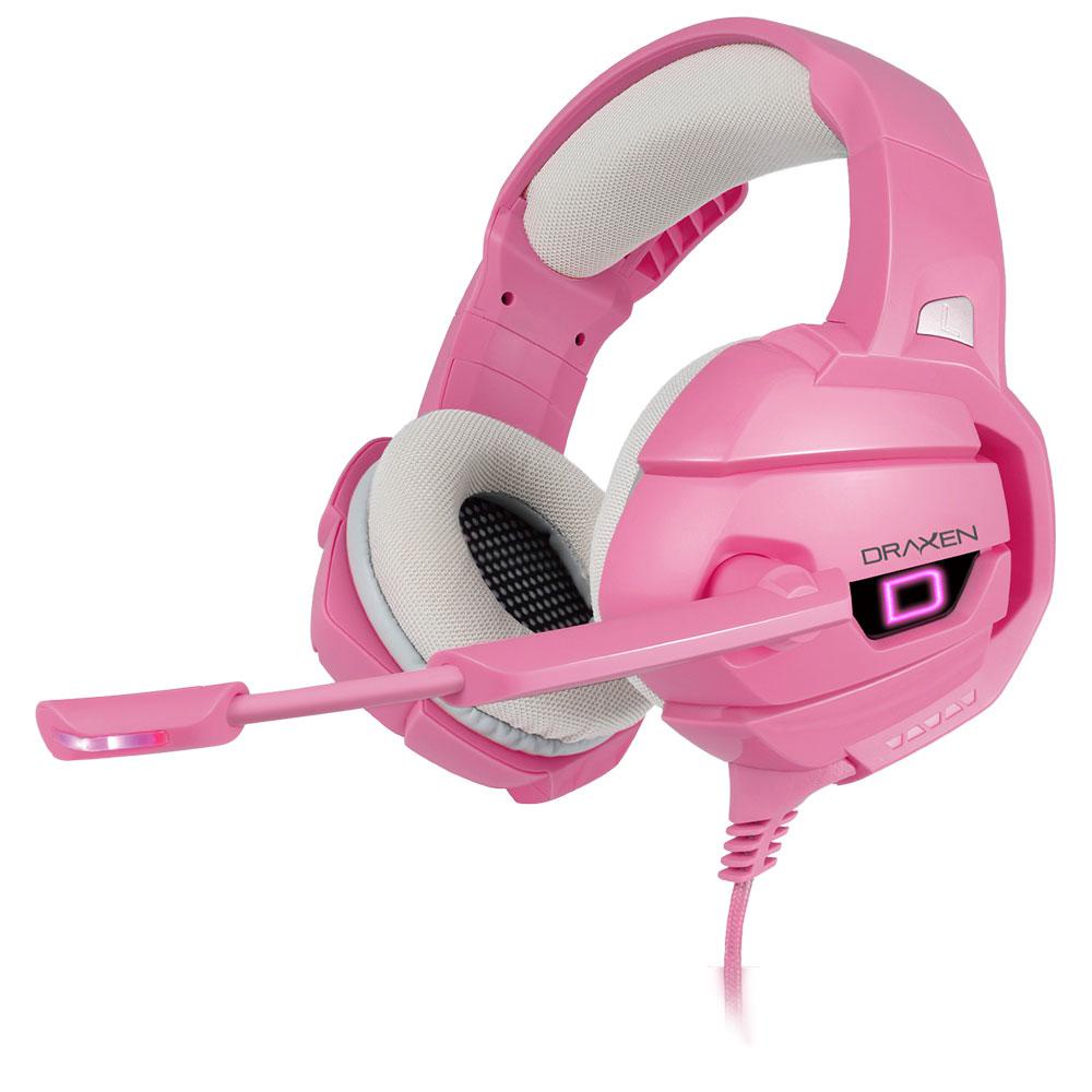 Headset Gamer Draxen Dn103 Rosa Com Led Rosa Driver 50mm | Shopee Brasil