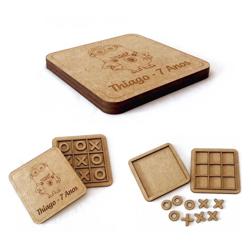 Kit de Jogo Jogos Velha Aniversário Aniversário Infantil em MDF