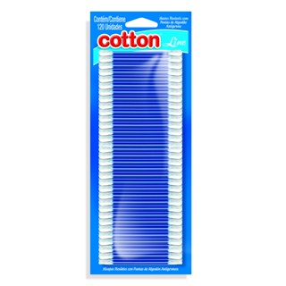 12 Cartelas Cotonete Cotton Line C/ 120 Unidades cada - Atacado