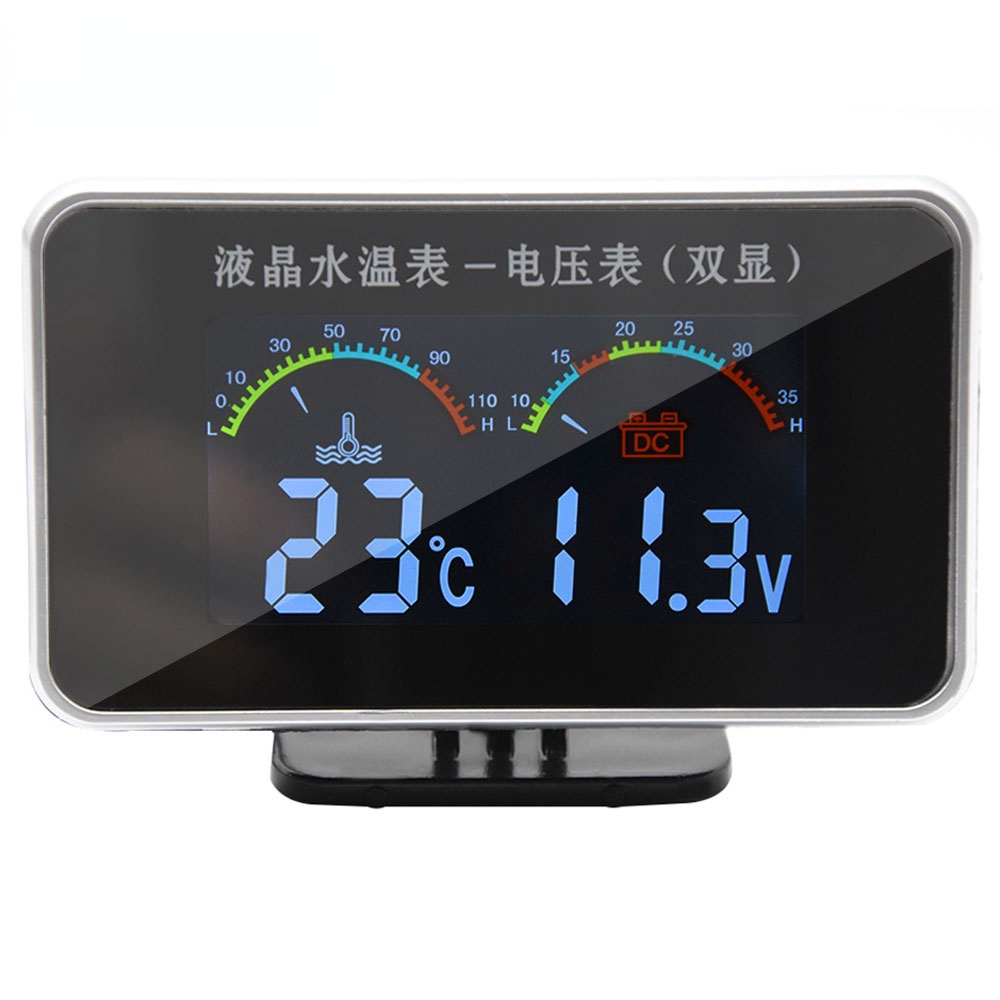 Medidor De Temperatura 12v Voltímetro De Água Sensor 10mm De Digital LCD À Prova D'água 12v Tensão 2 Em 1 em Oferta na Shopee