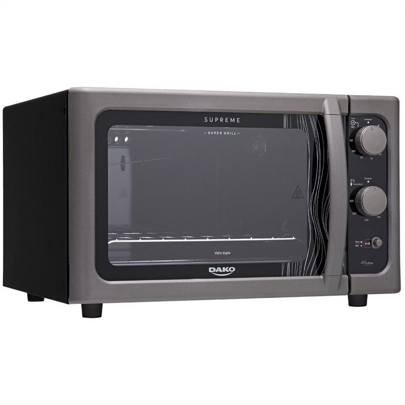 Forno de bancada elétrico Dako Supreme Titanium 44 litros com grill dourador - 127v em Oferta na Shopee