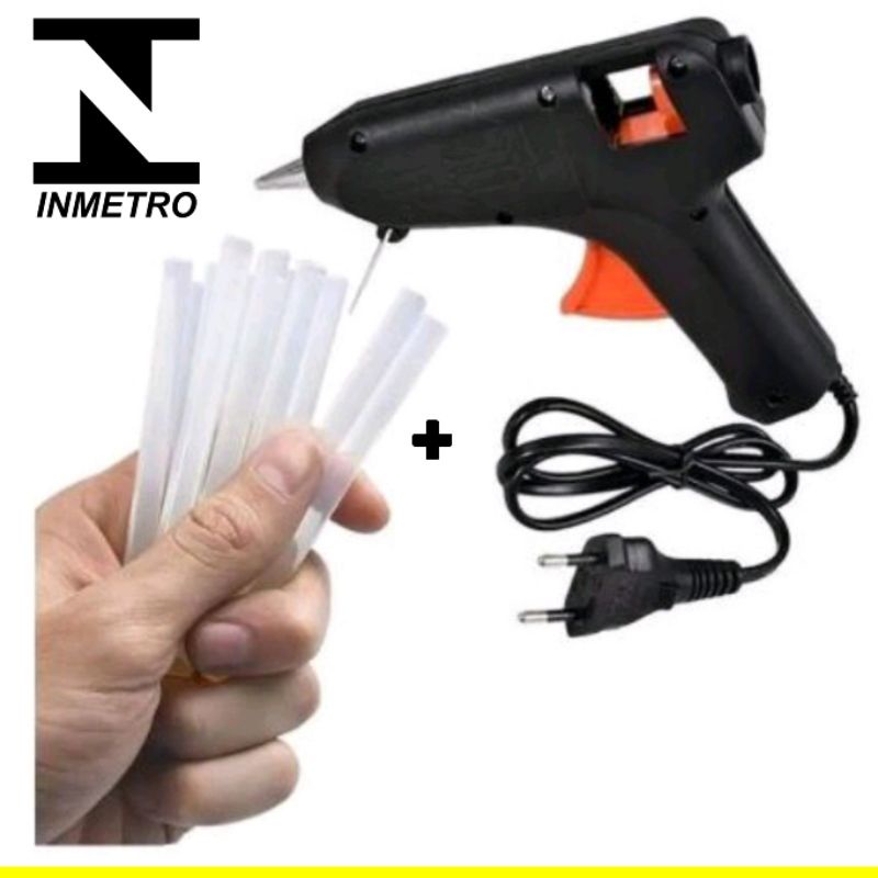 Pistola de Cola Quente Elétrica 15w + 2 bastão cola envio imediato Promoção Grande Pequena
