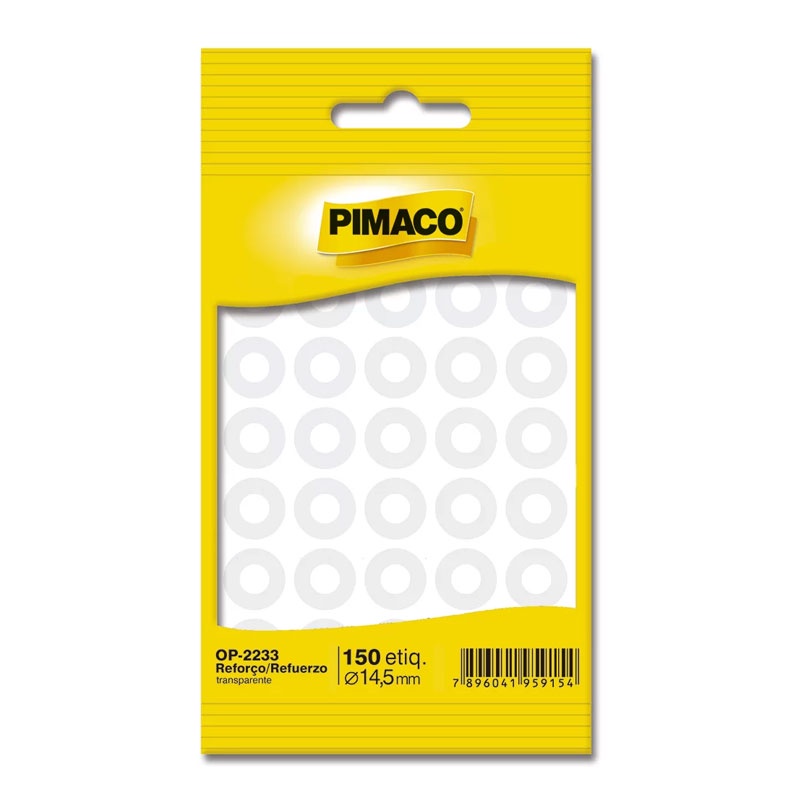 Reforço transparente autoadesivo OP2233 com 150 unid Pimaco