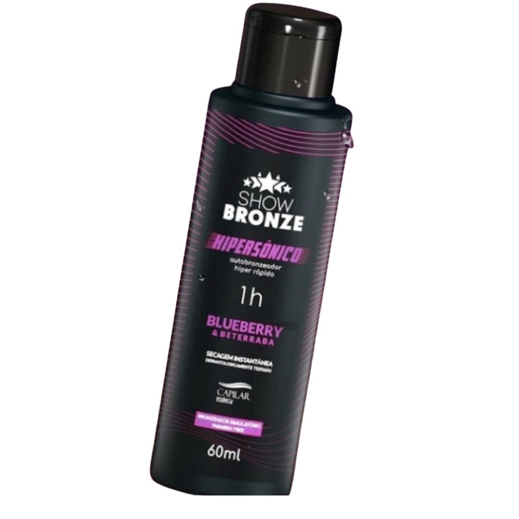 Autobronzeador Show Bronze Hipersônico Blueberry 60ml Capilar Essência