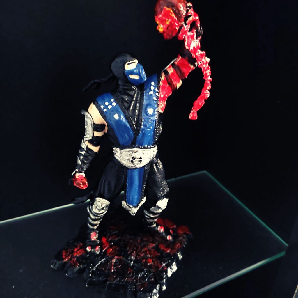 Sub Zero VS Scorpion Mortal Kombat Fatality Estatueta Action Figure