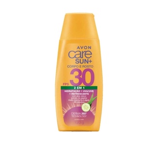 Protetor Solar Avon Care Sun+ Rosto e Corpo FPS30 - 120g em Oferta na Shopee