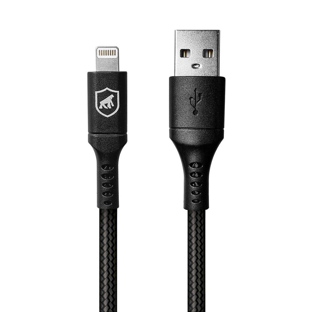 Cabo Carregador Survivor Para Lightning / Usb 1,5m Preto Reforçado Premium - Gshield em Oferta na Shopee