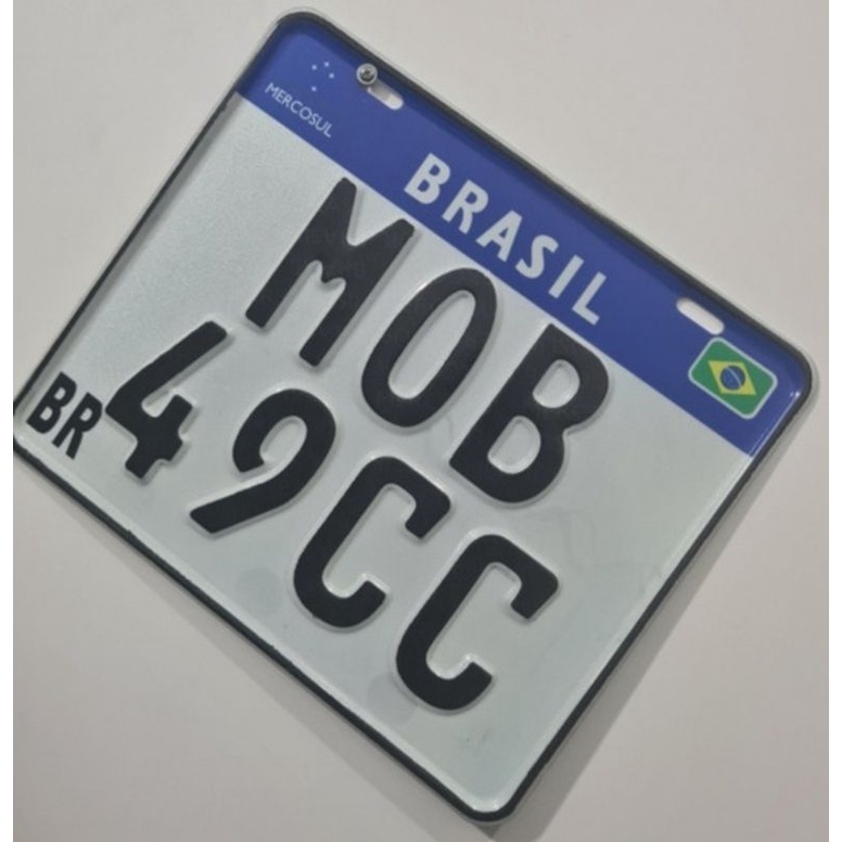 Placa Decorativa Moto Mob 49cc Alto Relevo Mobilete Jog Bike