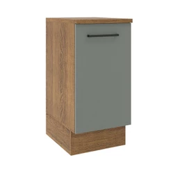 Balcão Armário de Cozinha 40 cm 1 Porta Rustic/Cinza Agata Madesa