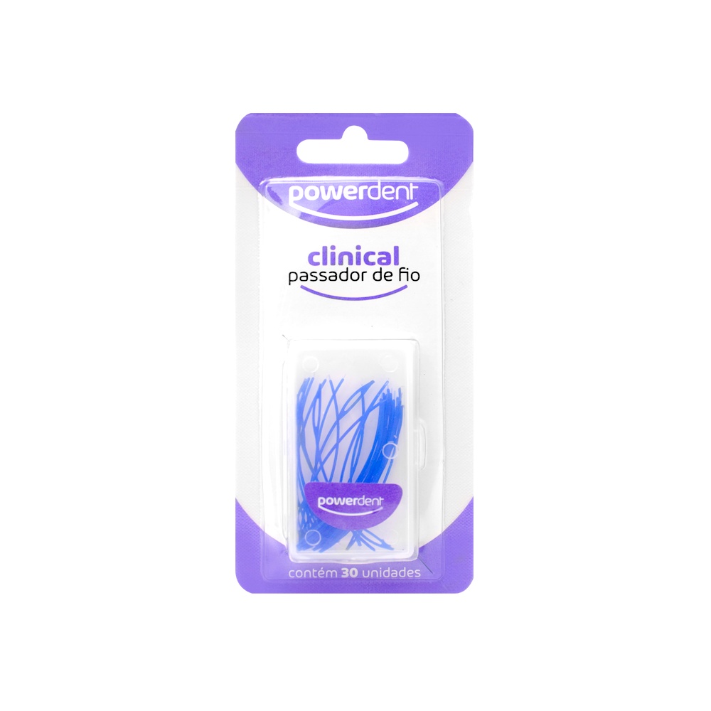Passador de Fio Dental Powerdent Clinical c/ 30und Caixinha Portátil em Oferta na Shopee
