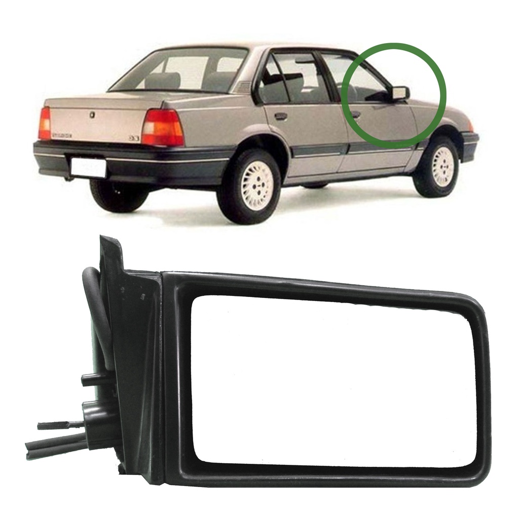 Retrovisor Chevrolet Monza 1991 1992 1993 Com Controle Manual