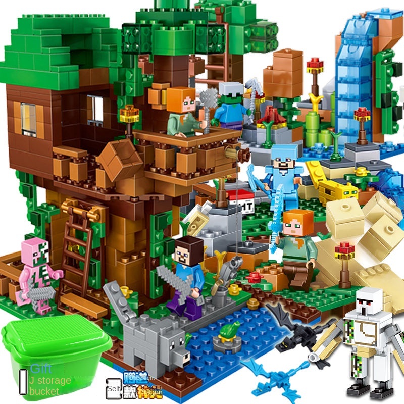 Lego Minecraft Brinquedos Educativos Infantis - Escorrega o Preço