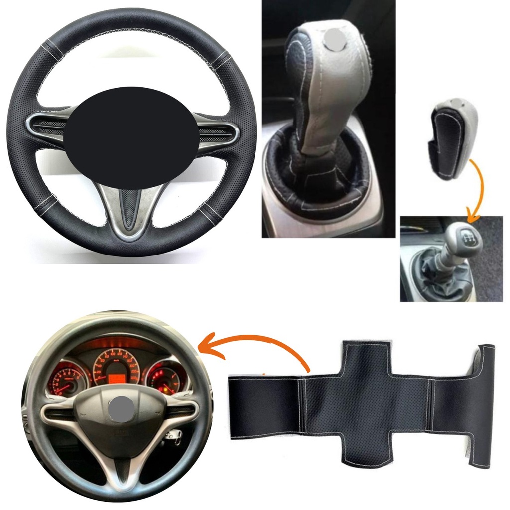 Kit Capas manopla de Câmbio Manual E Volante Honda New Civic 2006 2007 2008 2009 2010 2011