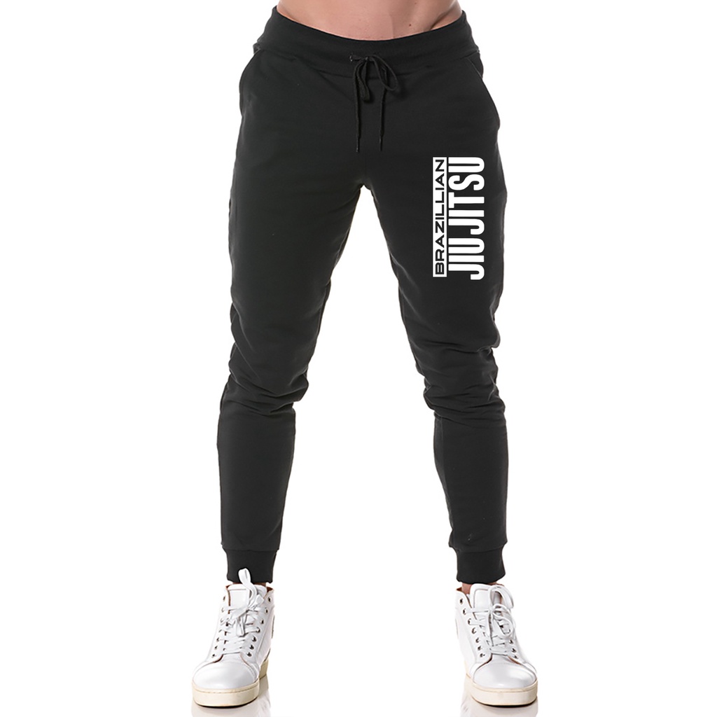 Calça Masculina Jogger de Moletom Brazilian Jiu Jitsu Academia MMA UFC Com Bolso