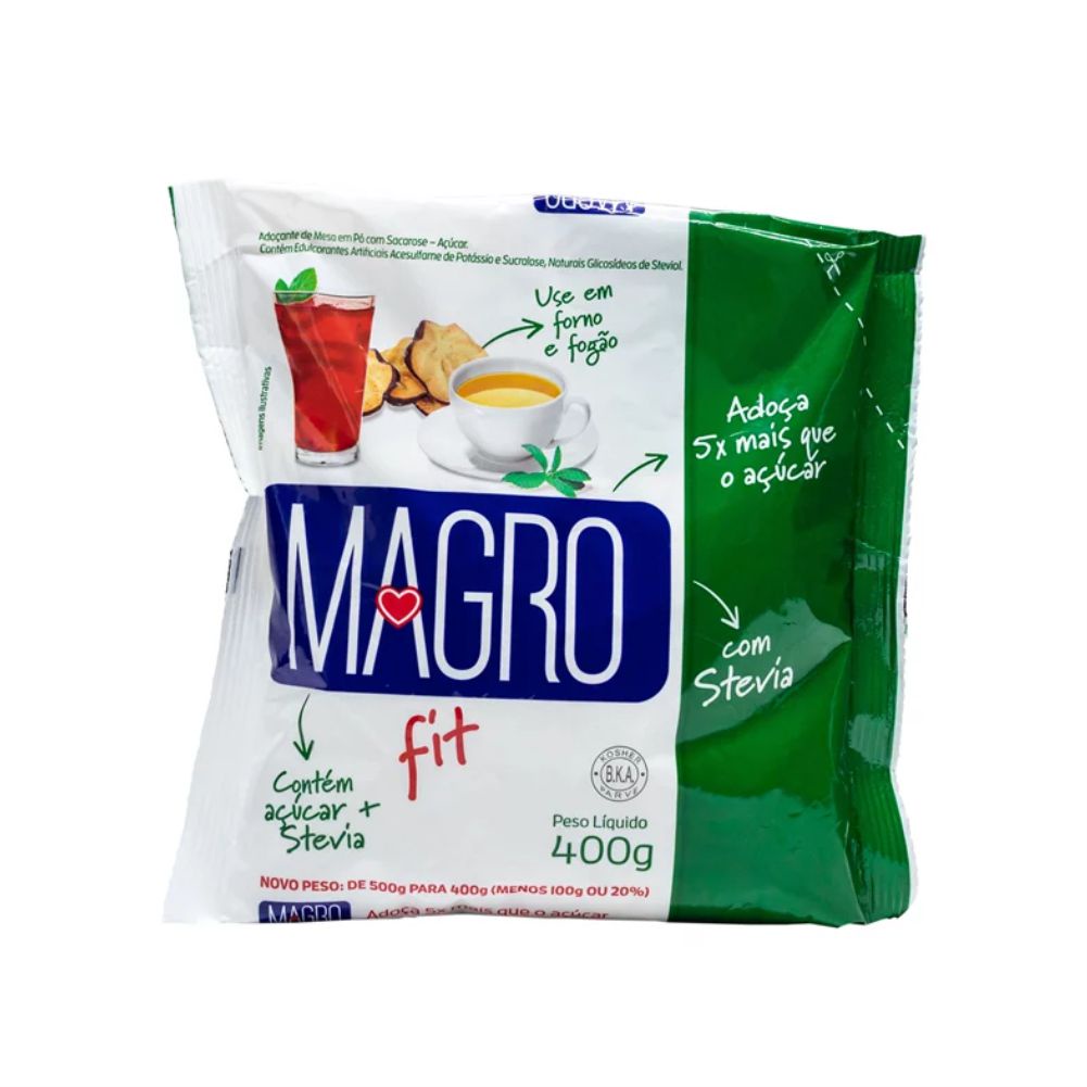 Açúcar light em Pó com Stevia 400g - Magro Açúcar light em Pó com Stevia 400g - Magro