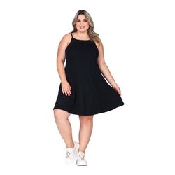Vestidos Soltinhos Plus Size Rodado De Malha Premium De Alça CONFORTÁVEL